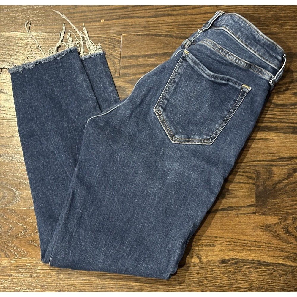 Abercrombie & Fitch Women's Super Skinny Ankle Mid Rise Raw Hem Jeans 28/6
